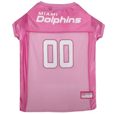 NFL Miami Dolphins Pets First Pink Pet Football Jersey - Pink XS