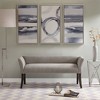 XINGHANZHENXUAN Upholstered Accent Bench, Low Back with Flared Arms & Nailhead Trim, Solid Wood Frame, Easy Assembly - 3 of 4
