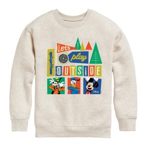 Boys' - Disney - Lets Play Outside Graphic Long Sleeve Fleece Sweatshirt - 1 of 4