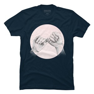 Men's Design By Humans pinky swear // hand study By lauragraves T-Shirt - 1 of 4