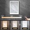 HBEZON Medicine Cabinet with Mirrors and Lights, Wall Mount Lighted Bathroom Cabinet, Defogger, Dimmable, Aluminum, Silver - 3 of 4