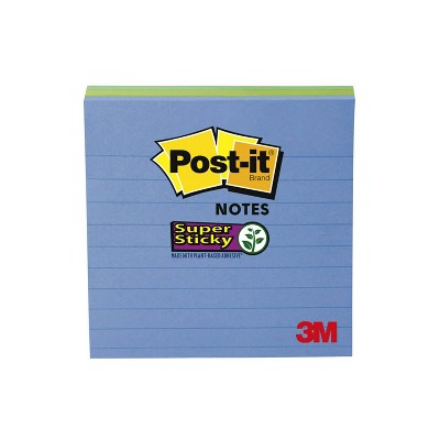 Post-it 3pk 4" x 4" Lined Super Sticky Notes 70 Sheets/Pad