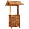 vidaXL Bar Table Natural wood Solid acacia wood High Table Durable - 2 of 4