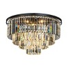 ALOADECOR 8-Lights Modern 4-Tier Round Fringe Crystal Flush Mount Ceiling Light - 3 of 4