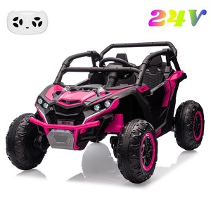 Jojoka 24V 2-Seater Ride On UTV for Kids, Electric Off-Road Truck w/Remote Control, Lights, Music, Battery Powered Ride On Car for Boys Girls - 1 of 4