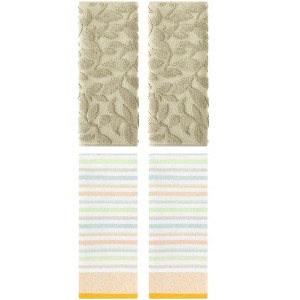 REGALWOVEN 4 Pcs Cotton Soft Absorbent Bathroom Decorative Hand Towel - 1 of 4