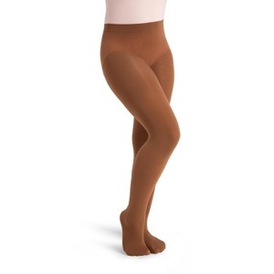 Capezio Ultra Soft Self Knit Waistband Transition Tight - Girls & Toddler - 1 of 4