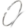 Better Jewelry, Leaf .925 Sterling Silver West Indian Bangles, 1 pair - 3 of 4