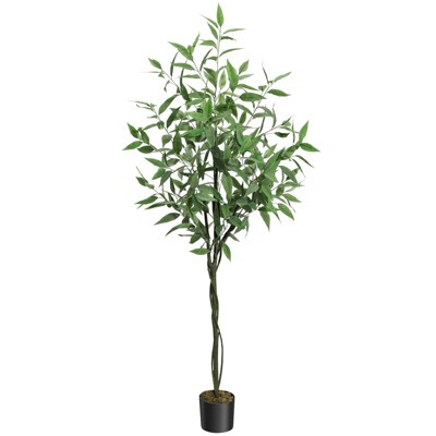 Artificial eucalyptus, imitation eucalyptus with tall stem, artificial plant with realistic silk leaves, suitable for indoor and outdoor decoration.