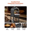 VEVOR Outdoor Pizza Oven, 12" Pellet Fire Ovens, 2-Layer Pizza Oven Wood Fired, Wood Burning Outdoor Pizza-Oven with 2 Removable Wheels, Black - 4 of 4