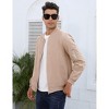 Mens Bomber Jackets Faux Suede Lightweight Flight Jacket Zip Up Active Coat - 3 of 4
