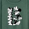 Women's - Disney - Minnie Black And White Lightweight French Terry Wide Neck Long Sleeve Shirt - 2 of 4