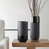 Uttermost Woven Shadow Vases Black Terracotta with Modern Woven Accents, Set of 2 - 2 of 4