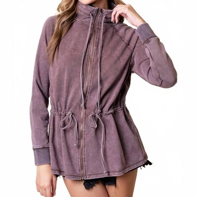 Women's Zip Up Front Knit Jacket - Doe and Rae