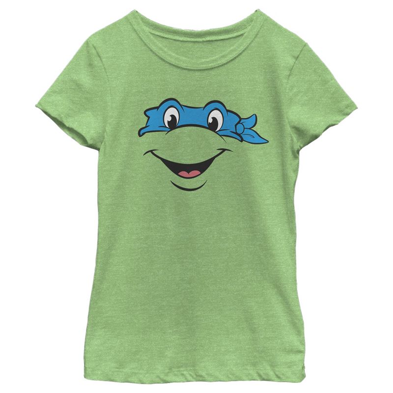 Girl's Teenage Mutant Ninja Turtles Leonardo Face T-Shirt, 1 of 5