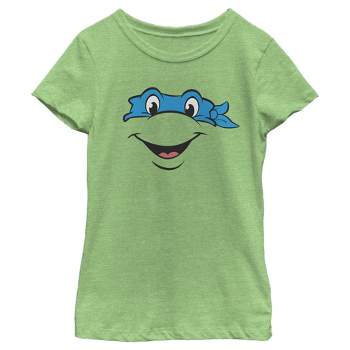 Girl's Teenage Mutant Ninja Turtles Leonardo Face T-Shirt