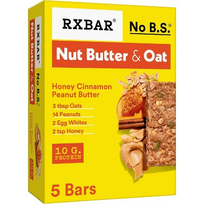 RXBAR Nut Butter & Oat Honey Cinnamon Peanut Butter Protein Bars - 9.7oz/5ct