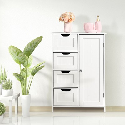 Floor Corner Cabinet, Bathroom Corner Storage Cabinet With Adjustable ...