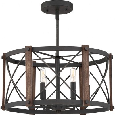 Quoizel Lighting Baron 6 - Light Semi-Flush Mount in  Marcado Black