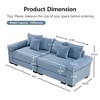 Aukfa Oversized 92" Modular Corduroy 2-Seater Sofa Set - Reversible Sectional Couch with Ottoman, Fabric Upholstery for Living Room - 4 of 4