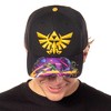 Legend of Zelda Embroidered Crest With Sublimated Bill Design Adult OSFM Snapback Hat For Men And Women Black - 2 of 3