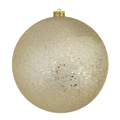 Northlight 8" Shatterproof Holographic Glitter Christmas Ball Ornaments - Gold