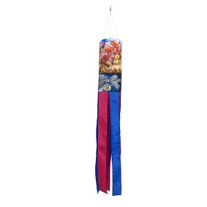 Briarwood Lane Spring Bucket of Bunnies Windsock Wind Twister 40x6 For Spring Wind Spinner - 1 of 2