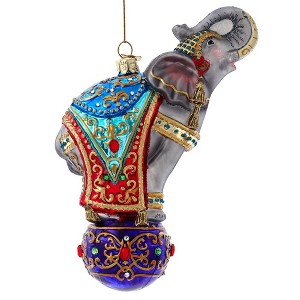 Kurt Adler 7-Inch Bellissimo Glass Elephant Ornament - 1 of 4
