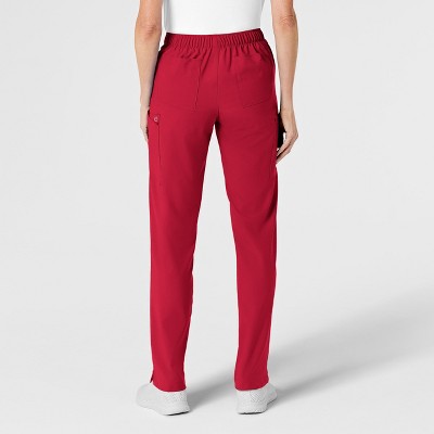 Wink Women's Flat Front Cargo Scrub Pant, Red, 4x Target