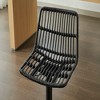 Resenkos Counter Bar Stools, Counter Stool,Set of 2 Rattan Bar Stool, 360 Swivel Bar Chair, Counter Height Chair with Footrest,Black - 2 of 4