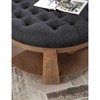 NicBex Storage Bench Ottoman with Storage Transitional Style Button Linen Tufted Seat Open Shelf for Bedroom, Living Room - 4 of 4