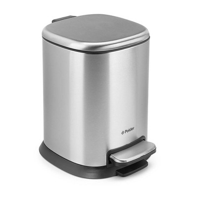 5L Step Trash Can Stainless Steel - Polder