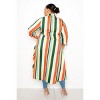 Slickblue Women's V-Neck Striped Plus Size Shirt, Hi-Low Hem, Relaxed Fit, Casual Chic, Multicolor, 1XL - 4 of 4