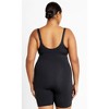 Women's Plus Size Power Mid Thigh Bodysuit - black | CITY CHIC - 2 of 4