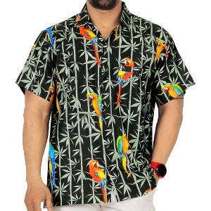 HAPPY BAY Men's Hawaiian Shirts Short Sleeve Button Down Shirt Mens Tropical Shirts Casual Holiday Summer Party Shirts for Men Funny - 1 of 4