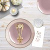 Posh Setting Blush Pink, Mauve & Gold Disposable Dinnerware Bundle Perfect for Thanksgiving – Organic (30 Settings) - 2 of 2