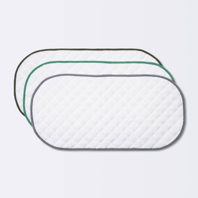 Changing Pad Liner White with Green Edge - Cloud Island™ 3pk