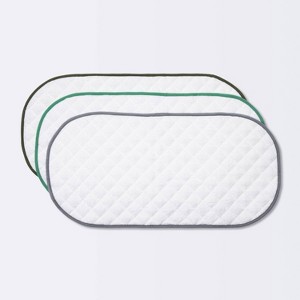 Changing Pad Liner White with Green Edge - Cloud Island™ 3pk - 1 of 4