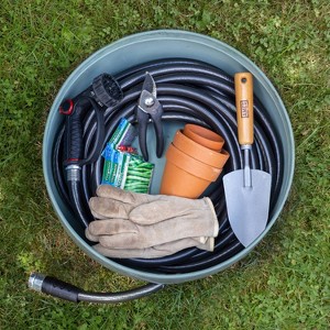 457 Steel Key West Pot - Blue - Good Directions: No Assembly, Drainage Holes, 100' Capacity - 1 of 4