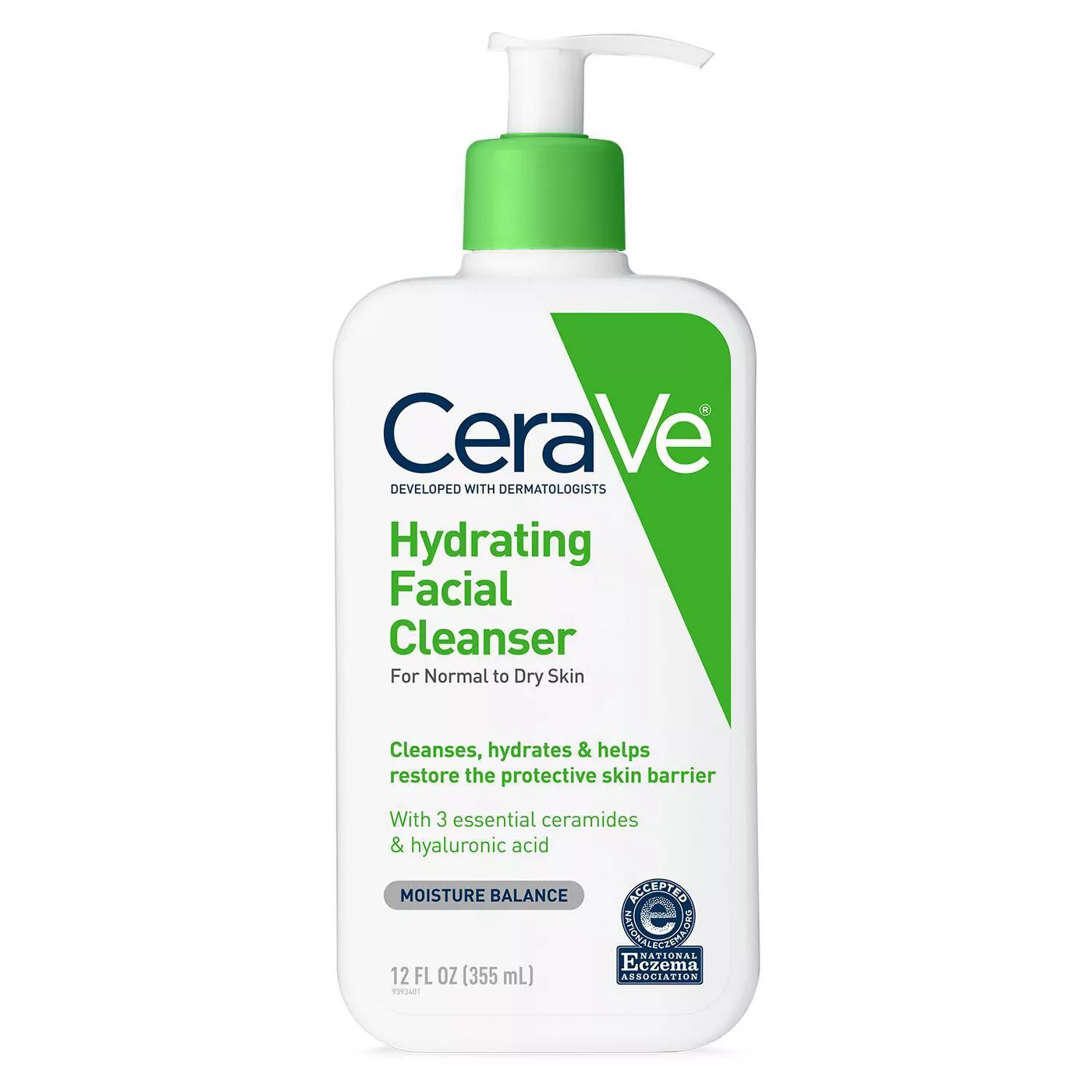 CeraVe Hydrating Facial Cleanser For Normal To Dry Skin Fragrance Free - 12oz - image 1 of 4