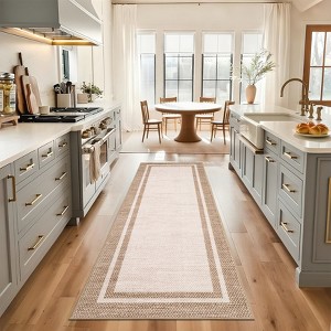 Nasitip Modern Border Pattern Area Rugs for Living Room Soft Low Pile Non-Sliping, Machine Washable - 1 of 4