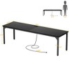 Aheaplus 78.8'' W Rectangle Computer Desk with Power Outlet - 4 of 4