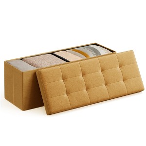 SONGMICS Storage Ottoman Bench Ottoman with Storage Footstool Hold up to 660 lb for Bedroom Living Room - 1 of 4