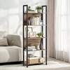 VASAGLE 5-Tier Bookcase, Bookshelf, Book Shelf, with Steel Frame, for Living Room, Home Office, Bedroom, 9.4 x 24.4 x 65 Inches - 3 of 4