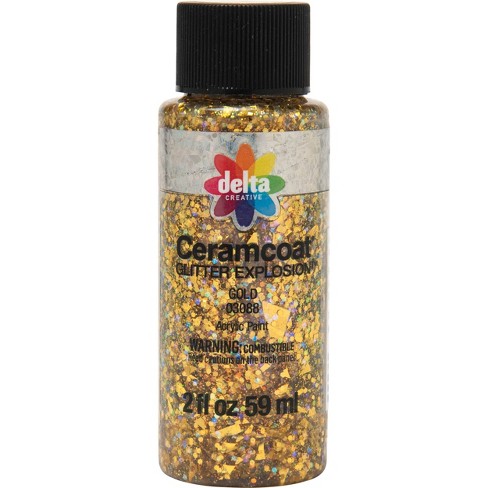 Delta Ceramcoat Glitter Explosion Acrylic Paint (2oz) - Gold