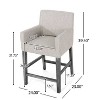Christopher Knight Home 26" Armga Upholstered Counter Height Barstool Light Gray/Gray - 3 of 4