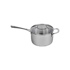 Swiss Diamond Premium Steel DLX Stainless Steel Induction Sauce Pan with Tempered Glass Lid - 1 of 2