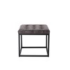 18" Square Button Tufted Metal Ottoman - WOVENBYRD - 3 of 4