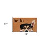 HomeRoots 17" X 29" Natural Black and Brown Coir Welch Corgi Hello Outdoor Door Mat - 3 of 3