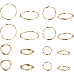 32pcs Twist Linking Rings, 4-Size Alloy Metal Connector Rings for Jewelry Making (Earrings, Necklaces, Bracelets) - 1 of 4